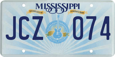 MS license plate JCZ074