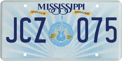 MS license plate JCZ075