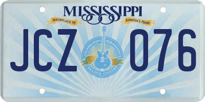 MS license plate JCZ076