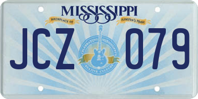 MS license plate JCZ079