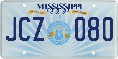 MS license plate JCZ080