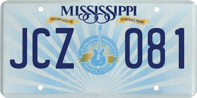 MS license plate JCZ081