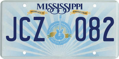 MS license plate JCZ082