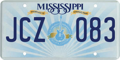 MS license plate JCZ083