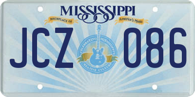 MS license plate JCZ086