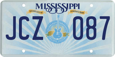 MS license plate JCZ087