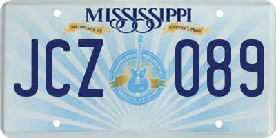 MS license plate JCZ089
