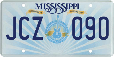 MS license plate JCZ090