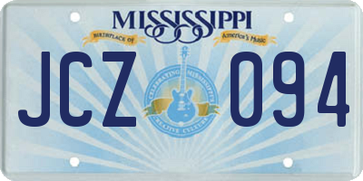 MS license plate JCZ094