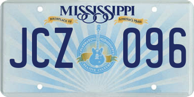 MS license plate JCZ096