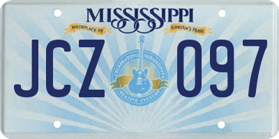 MS license plate JCZ097