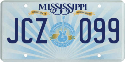 MS license plate JCZ099