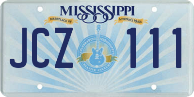 MS license plate JCZ111