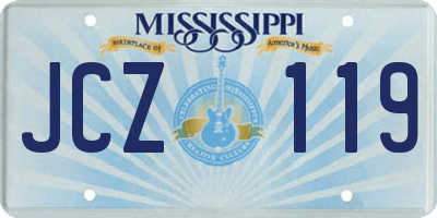 MS license plate JCZ119