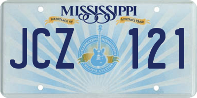 MS license plate JCZ121