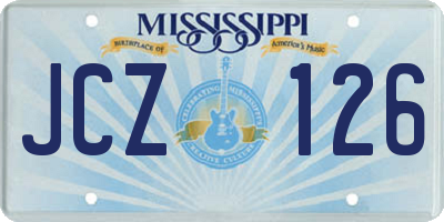 MS license plate JCZ126