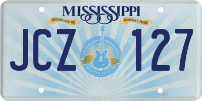MS license plate JCZ127