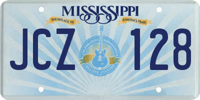 MS license plate JCZ128