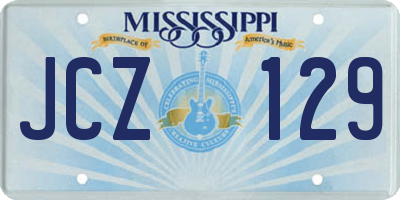MS license plate JCZ129