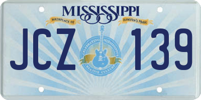 MS license plate JCZ139