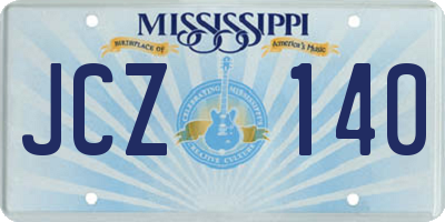 MS license plate JCZ140