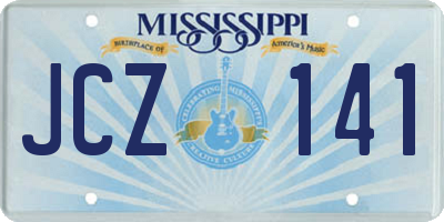 MS license plate JCZ141