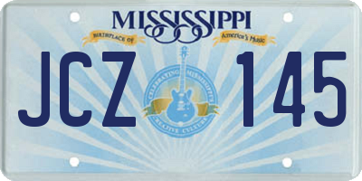 MS license plate JCZ145