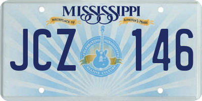 MS license plate JCZ146