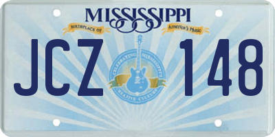 MS license plate JCZ148