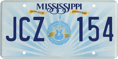 MS license plate JCZ154