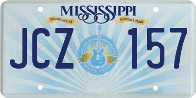 MS license plate JCZ157
