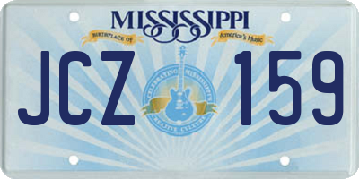 MS license plate JCZ159