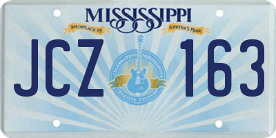 MS license plate JCZ163