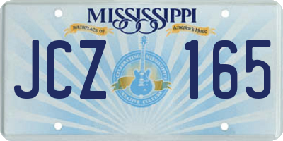 MS license plate JCZ165