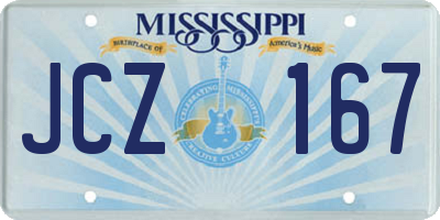 MS license plate JCZ167