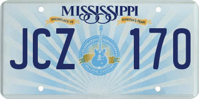 MS license plate JCZ170