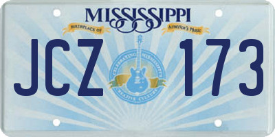 MS license plate JCZ173