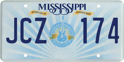 MS license plate JCZ174