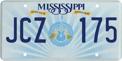 MS license plate JCZ175