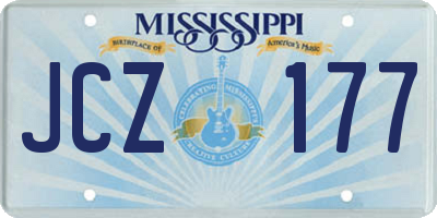 MS license plate JCZ177