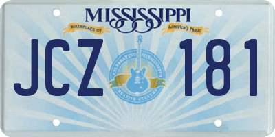 MS license plate JCZ181