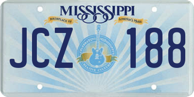 MS license plate JCZ188
