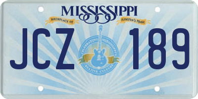 MS license plate JCZ189