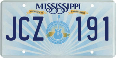 MS license plate JCZ191