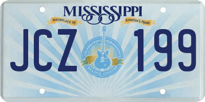 MS license plate JCZ199