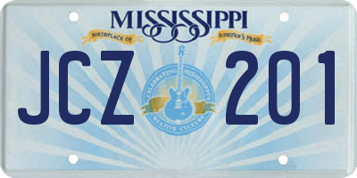 MS license plate JCZ201
