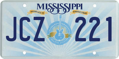 MS license plate JCZ221