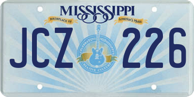 MS license plate JCZ226
