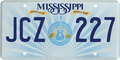 MS license plate JCZ227