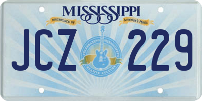 MS license plate JCZ229